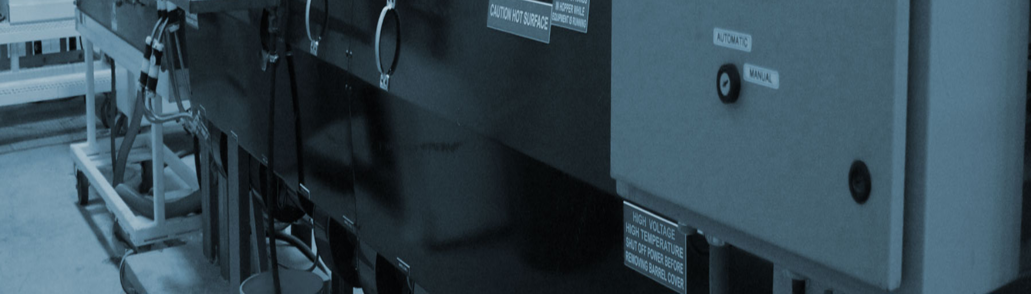 Factory machine with control panel