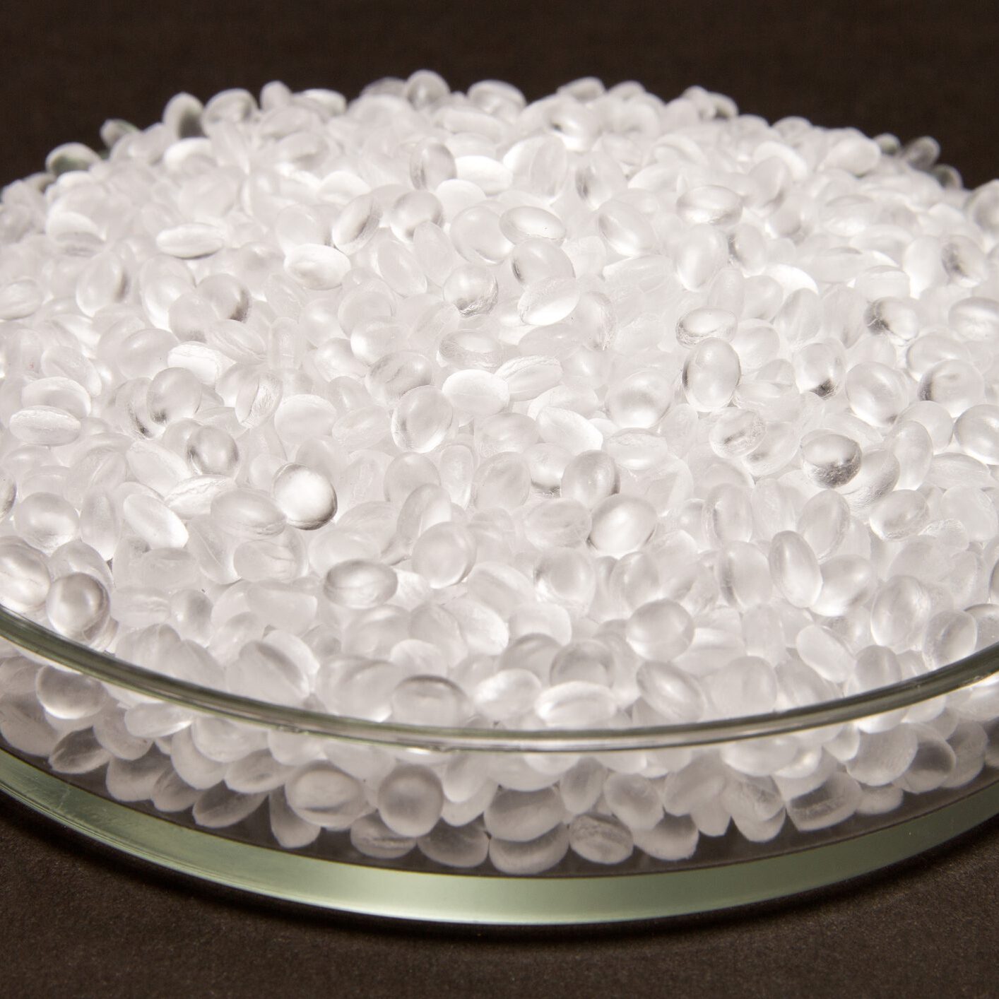 Plastic pellets. Transparent Polyethylene granules. Plastic Raw material .High Density Polyethylene (PE-HD).  PE-LD